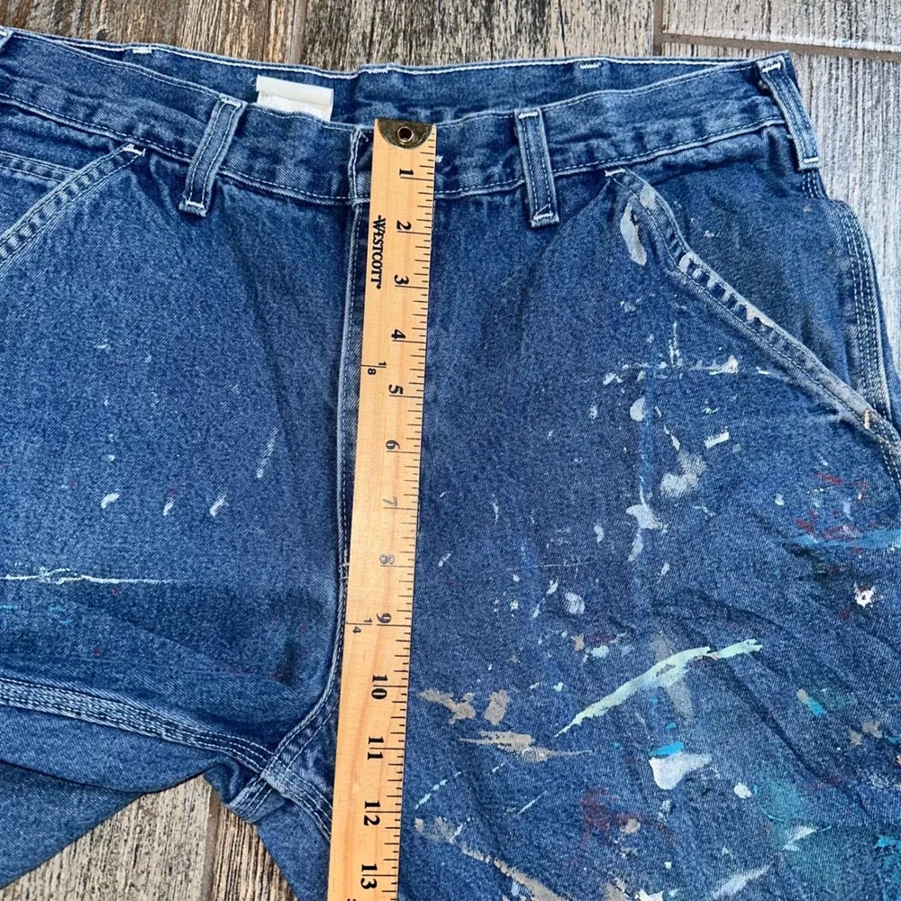 Carhartt VTG Painter Pants Denim Blue Workwear Jeans Distressed Grunge‎ Artcore